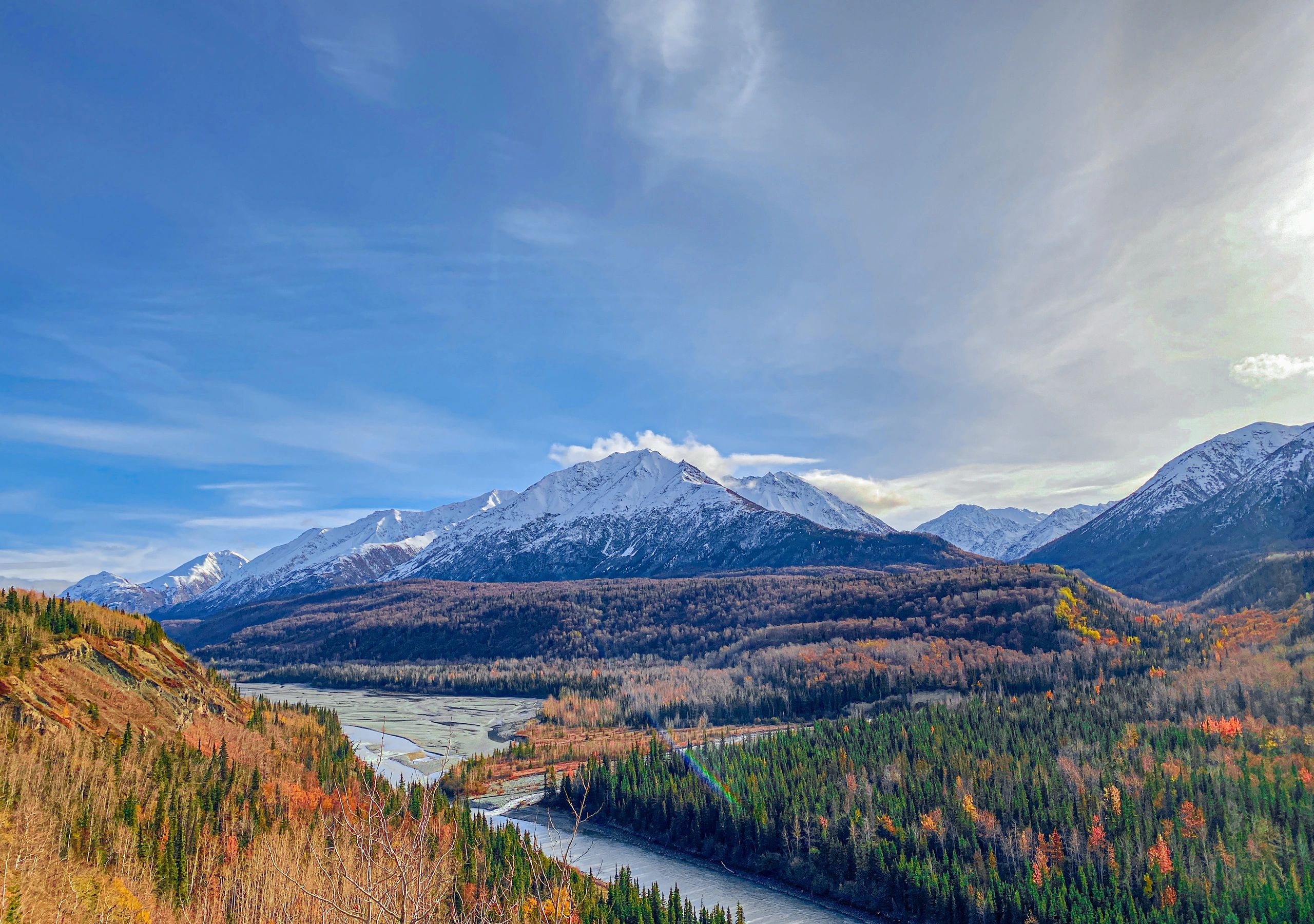 Alaska mountain landscape exterior home
