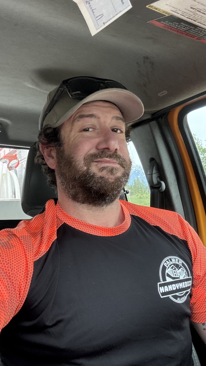 Dave Horne, Palmer HandyMedics owner and lead HandyMedic, wearing his company shirt